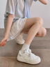 靖話厚底增高面包鞋女25年秋季新款丑萌板鞋學(xué)生百搭小白鞋休閑運(yùn)動(dòng)鞋 白色 37 (235mm) 曬單實(shí)拍圖