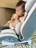 貝倍適（BAYBETSS）兒童安全座椅汽車用0-4-12歲寶寶360度旋轉(zhuǎn)嬰兒車載坐椅ISOFIX 米灰色【遮陽棚+上拉帶+側(cè)保護(hù)】 曬單實拍圖