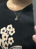 項鏈高級感女輕奢小眾設(shè)計ins冷淡風(fēng)鎖骨鏈雙面四葉草可水洗吊墜 金色 四葉花項鏈 A0292 曬單實拍圖