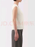 無(wú)印良品（MUJI） 女式 強(qiáng)捻網(wǎng)眼法國(guó)袖毛衣 女款背心25年夏季針織衫女裝 BA1QFA5S 米白色 L (165/88A) 曬單實(shí)拍圖