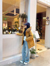 她芙（tafu）品牌女裝羽絨服女中長款2025冬季新款時尚大毛領(lǐng)寬松保暖派克服 黃色 M 【建議90-105斤】 曬單實拍圖