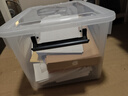 禧天龍塑料衣物收納箱玩具整理箱55L 透明 1個裝 帶輪 曬單實拍圖