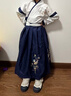 愛(ài)寶適兒童漢服表演男女童國學(xué)服春秋中國風(fēng)學(xué)生古裝三字經(jīng)古裝團體服 云飛鶴 120 cm【建議身高110-120cm】 曬單實(shí)拍圖