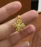 老鋪黃金古法手工足金項(xiàng)鏈 · 十字金剛杵（1號）鉆飾吊墜（金鏈款） 中號肖邦鏈款金重約13.8g 曬單實(shí)拍圖