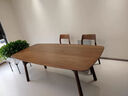 旺家星北美黑胡桃木白蠟木餐桌書(shū)桌原木大板桌工作臺辦公榫卯桌子泡茶桌 南美胡桃木單桌：長(cháng)160寬80高75cm 曬單實(shí)拍圖