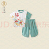 漢宮優(yōu)品兒童短袖套裝夏季薄款新中式龍年寶寶分衣服國風(fēng)兩件套男童套裝 錢(qián)龍賜福 90 曬單實(shí)拍圖