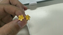 周六福七夕禮物黃金耳釘女足金999花卉耳飾耳針 計價 2.23g 曬單實拍圖