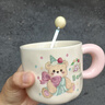 少女心小熊馬克杯可愛奶fufu卡通家用帶蓋水杯送姐妹朋友生日禮物 蝴蝶結小熊【杯+勺】 1個 320ml 曬單實拍圖