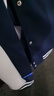 Jret棒球服外套女2025韓版拼色百搭新款寬松學(xué)生字母加絨外套上衣ins 藏藍色 M [建議85-105斤] 曬單實拍圖