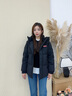 鴨鴨（YAYA）時(shí)空道宇系列羽絨服男女同款冬季新款防風(fēng)保暖短款外套情侶 月光白色 M 【推薦110-130斤】 曬單實(shí)拍圖