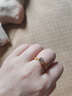 中鑫珠寶愛(ài)河璀璨黃金戒指白鉆鋯石六爪求婚戒指群鑲戒壁足金首飾女款 金重4.26克（18圈號(hào)） 曬單實(shí)拍圖