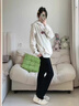 Cebrodz法國 牛仔褲男復(fù)古美式vibe春秋微喇高街褲子男水洗修身直筒男褲 黑色 XL 曬單實(shí)拍圖