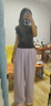 森馬（Semir）短袖T恤女短款純色顯瘦2025夏緊身一字領(lǐng)上衣小性感107425100091 曬單實拍圖