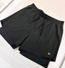 Keep泳褲男士防尷尬雙層寬松游泳褲速干沙灘溫泉裝備 192 黑色 XXL  曬單實(shí)拍圖