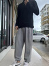 啄木鳥長袖T恤男春秋款立領(lǐng)修身內(nèi)搭加絨保暖上衣服印花百搭打底衫男裝 黑色 XL 曬單實拍圖