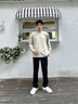 勁霸男裝（K-Boxing）【抗皺】勁霸男裝秋冬時(shí)尚商務(wù)直筒休閑褲NQXN3692 冷杉藍色 33 曬單實(shí)拍圖
