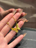 勛月黃金繁花蝴蝶項鏈女士新款時尚999足金蝴蝶花吊墜鎖骨鏈520送女友 黃金蝴蝶項鏈金重約5.86克 曬單實拍圖