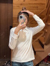 NAOTIEA納奧蒂爾小帆船黑色保羅POLO衫女2025春秋季新款長(cháng)袖翻領(lǐng)T恤 白色 M （建議85-95斤） 曬單實(shí)拍圖