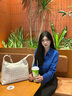 簡(jiǎn)·佰格（JONBAG）老花hobo單肩包2025送女友閨蜜禮物通勤百搭大容量單肩手提斜挎包 米白色 曬單實(shí)拍圖