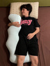 南極人（NanJiren）A類睡覺抱枕男生款睡覺專用大號(hào)玩抱睡夾腿抱沙發(fā)靠側(cè)睡夾腿枕 春夏秋季-香草綠【護(hù)腰可拆洗】 45cm*115cm 含枕芯 【成人款】 曬單實(shí)拍圖