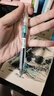 得力（deli）速干按動(dòng)中性筆 雙球珠ST筆頭 0.5mm學(xué)生中性筆刷題筆考試筆 雙核芯黑色5支/盒S08-E5 曬單實(shí)拍圖
