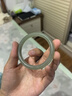 千載一玉【孤品】和田玉手鐲女士晴水色細(xì)圓條玉鐲子玉石玉器 帶證書(shū) 【款五約60毫米】QZC8053i 曬單實(shí)拍圖