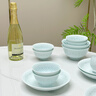 漢茗景德鎮青瓷碗具套裝高檔釉下彩簡(jiǎn)約喬遷送禮餐具厚實(shí)家用碗盤(pán)整套 曬單實(shí)拍圖