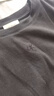 Calvin KleinJeans25夏季女士潮流休閑鏤空ck辣妹正肩羅紋重磅短袖T恤上衣 UB1-太空黑 S 曬單實(shí)拍圖