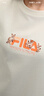 FILA 斐樂官方女子針織短袖衫2025夏季新款小狐貍刺繡純棉舒適T恤 云菇白-WT L 170/88A/L 曬單實(shí)拍圖