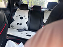 雅夢(mèng)夕汽車(chē)坐墊四季通用亞麻墊高級感女士可愛(ài)座椅后排薄款車(chē)座套座墊 西高地可愛(ài)小狗-7件套 曬單實(shí)拍圖