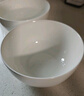 友來福陶瓷碗白瓷中式小碗家用4.5英寸米飯碗喝湯碗面碗套裝6只裝 曬單實拍圖