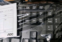 AOC KM160鍵盤(pán)鼠標(biāo)套裝 有線鍵鼠套裝 全尺寸商務(wù)辦公 防潑濺 筆記本電腦鍵盤(pán) 黑色 曬單實(shí)拍圖