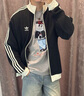 adidas Originals三葉草2025年男子KNIT TRACK TOP夾克 KC2619 M 曬單實(shí)拍圖