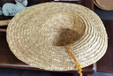 朵胤 大檐草帽沙灘遮陽(yáng)帽麥稈太陽(yáng)帽勞保農民草帽子男女款夏季大沿草帽 麥稈本色 帽子直徑44cm M(56-58cm) 曬單實(shí)拍圖