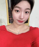ICESTRELLA18pt950鉑金項鏈女六爪單鉆莫桑石鎖骨鏈純金鉆石簡約單吊墜 1克拉套鏈 曬單實拍圖