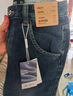 森馬（Semir）牛仔褲女冬加絨做舊長(cháng)褲女生保暖顯腿長(cháng)ins潮直筒褲103724124011 曬單實(shí)拍圖