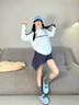 SMILEY笑臉面包吐司藍(lán)色半拖女復(fù)古可愛瑪麗珍一腳蹬厚底增高穆勒大頭鞋 晴朗藍(lán) 38 曬單實拍圖
