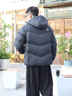 駱駝火山PRO鵝絨服情侶款面包服2025新款鵝絨速暖羽絨服連帽防風(fēng)外套 幻影黑 L 曬單實(shí)拍圖