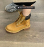 添柏嵐（Timberland）官方踢不爛女鞋經(jīng)典大黃靴戶(hù)外防潑水防污皮革高幫馬丁靴 10361W/小麥色 37 推薦小半碼 內長(cháng)230mm 曬單實(shí)拍圖