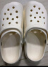名創(chuàng  )優(yōu)品（MINISO）洞洞鞋男女夏季外穿沙灘涼鞋防滑厚底踩屎感包頭涼拖鞋骨白40-41 曬單實(shí)拍圖