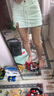 UR2025春季新款女裝時髦撞色系帶裙褲造型牛仔短褲UYU850042 曬單實拍圖