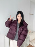波司登（BOSIDENG）25新款羽絨服女短明星同款90絨泡芙脫卸帽冬厚保暖外套B250243102 勃艮第酒紅1896 XS 155/80A 體重約110以?xún)?曬單實(shí)拍圖