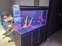 森森（SUNSUN）大型魚缸底過濾水族箱客廳家用落地玻璃生態(tài)金魚缸 超白隔斷屏風(fēng)款 1.2米長42cm寬（黑白可選） 曬單實(shí)拍圖