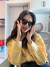 YSL圣羅蘭【禮物】男女同款SL M94太陽眼鏡墨鏡淺金色黑色 黑色+淺金色/黑色 U 曬單實拍圖