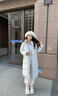 雅鹿時(shí)尚長(cháng)款羽絨服女2025新款加厚可拆卸連帽休閑百搭防寒保暖外套 冰川藍 M 【推薦105-120斤】 曬單實(shí)拍圖