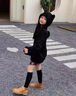 女童秋裝衛衣兒童2025新款春秋潮酷韓系穿搭女孩洋氣時(shí)髦上衣童裝 黑色衛衣 150 曬單實(shí)拍圖