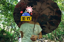 小魔遮陽傘太陽傘防曬防紫外線晴雨傘女小巧便攜折疊傘三折木柄傘16骨 曬單實(shí)拍圖