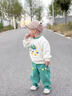 G. DUCKKIDS嬰兒套裝秋季男寶寶1--3歲分體衣幼兒春秋季翻領(lǐng)小熊衛(wèi)衣兩件套潮 QT-2413901米色【衛(wèi)衣+褲子】 100 cm 曬單實(shí)拍圖