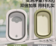 iuu嬰兒洗澡盆兒童浴盆大號寶寶可折疊可坐可躺新生兒童用品 【北歐灰】浴盆+可調節(jié)浴架+臉盆 材質：食品級PP材質，安全無異味 曬單實拍圖