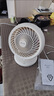 海爾（Haier）可充電電風(fēng)扇臺式風(fēng)扇桌面家用小型臺扇小風(fēng)扇輕音廚房壁扇宿舍臥室辦公搖頭渦輪空氣循環(huán)扇 左右自動(dòng)搖頭LSF-CE101(W) 曬單實(shí)拍圖